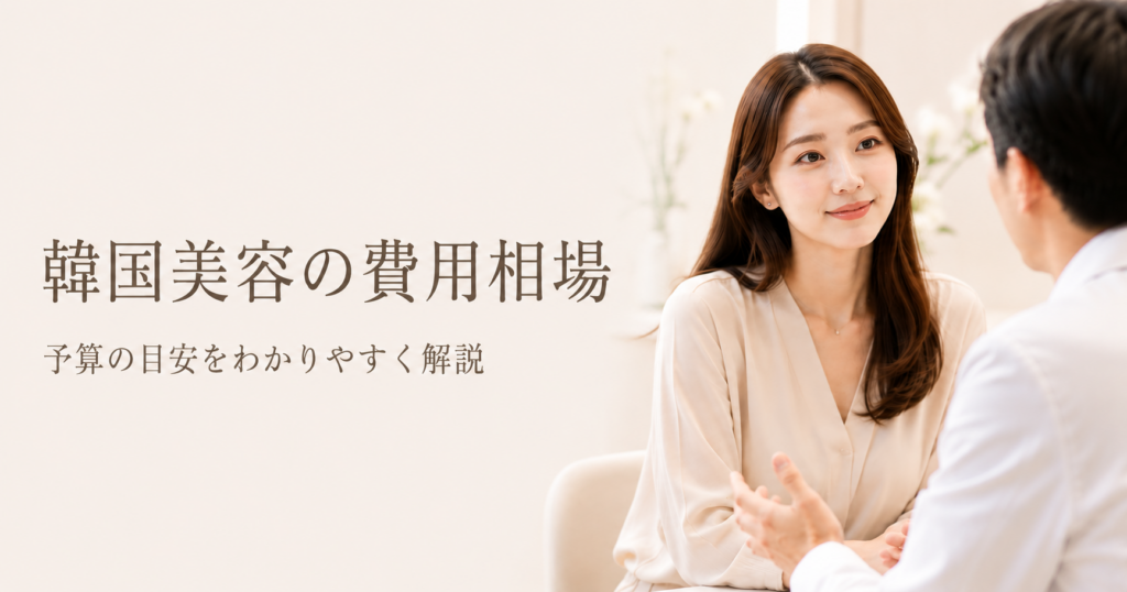 韓国美容の費用相場｜施術別の料金と予算の目安をわかりやすく解説