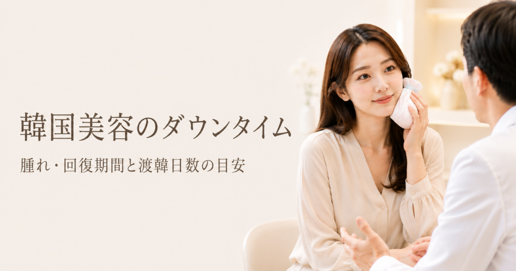 韓国美容のダウンタイム｜施術別の腫れ・回復期間と渡韓日数の目安