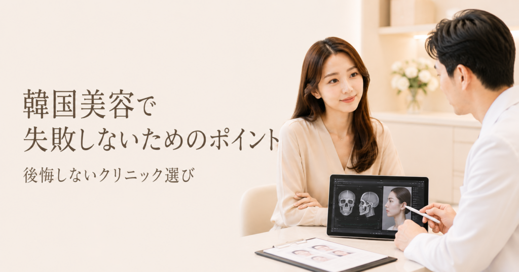 韓国美容で失敗しないためのポイント｜後悔しないクリニック・医師選び