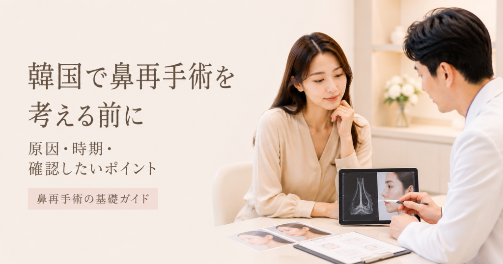 韓国で鼻再手術を考える前に｜原因・時期・確認したいポイント