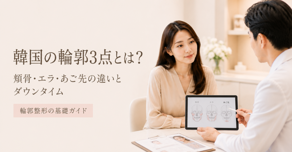 韓国の輪郭3点とは？頬骨・エラ・あご先の違いとダウンタイム