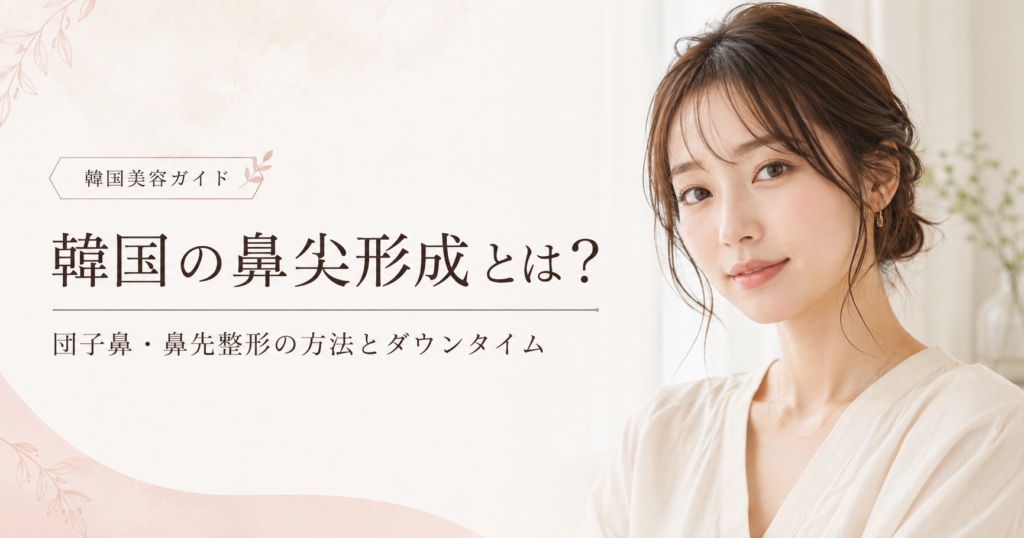 韓国の鼻尖形成とは？団子鼻・鼻先整形の方法とダウンタイムを解説