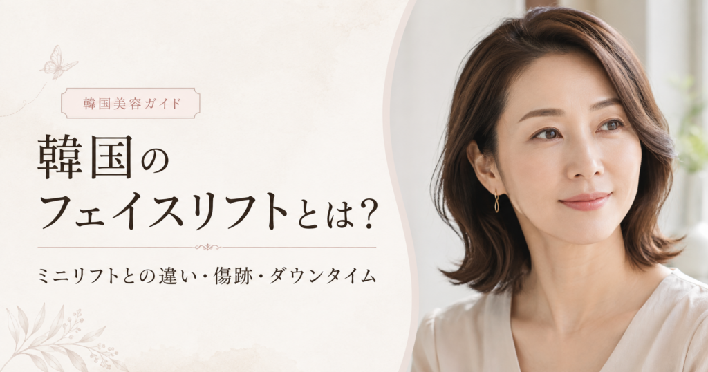 韓国のフェイスリフトとは？ミニリフトとの違い・傷跡・ダウンタイムを解説