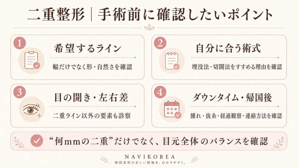 二重整形を受ける前に確認したいポイント