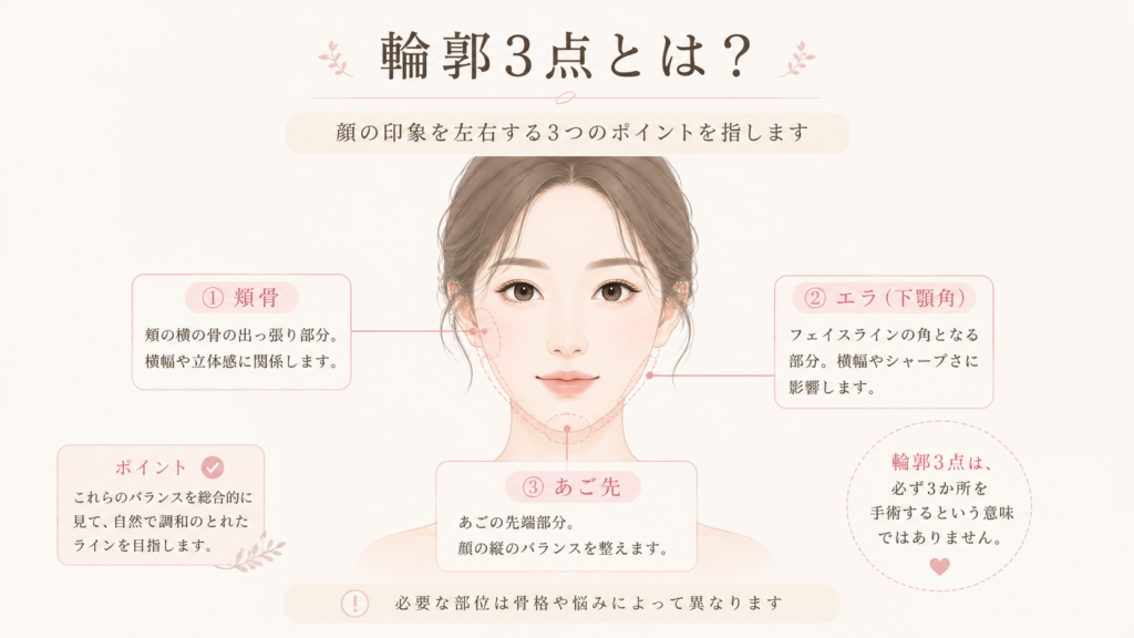 輪郭3点とは｜頬骨・エラ・あご先の位置をわかりやすく解説